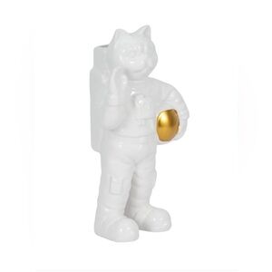 Astronaut Cat Figural Vase
